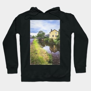 Approaching Brecon By Canal Digital Art Hoodie